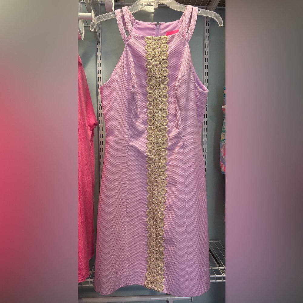 Lilly Pulitzer Pearl Stretch Shift Dress. Lilac Freesia. LIKE NEW. Size 10.
